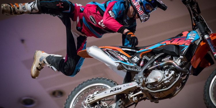 Motocross Night Jumps Motorrad